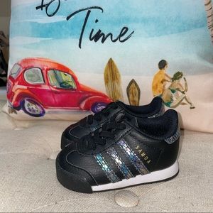Adidas Samoa Black Baby Sneakers Size 4K Excellent Condition